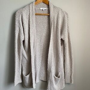 Talula Women's Light Beige‎ Open Front Loose Knit Cardigan Sweater Size Small